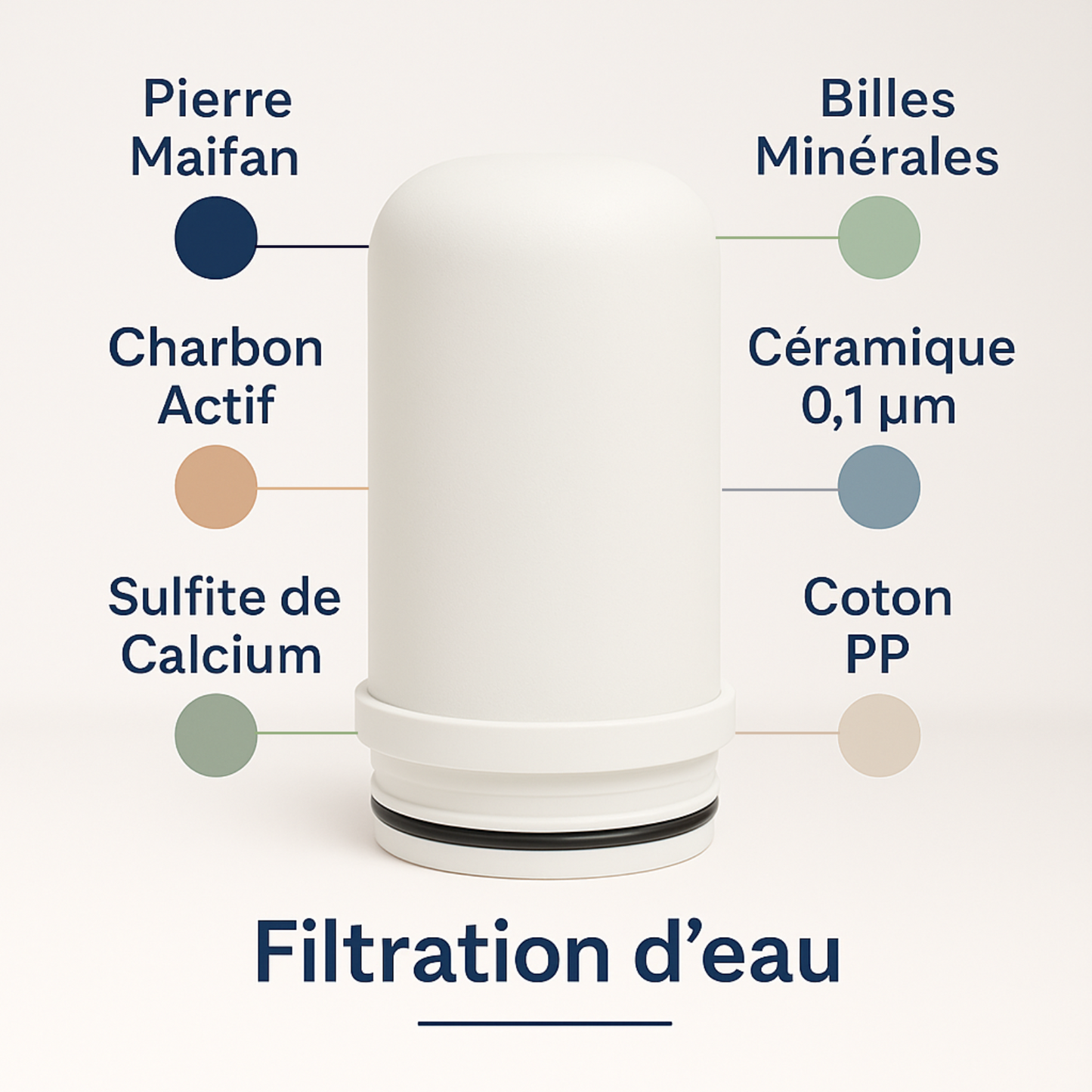 Cartouche filtrante céramique 0,1 micron